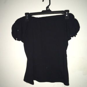 Black off the shoulder flowy blouse